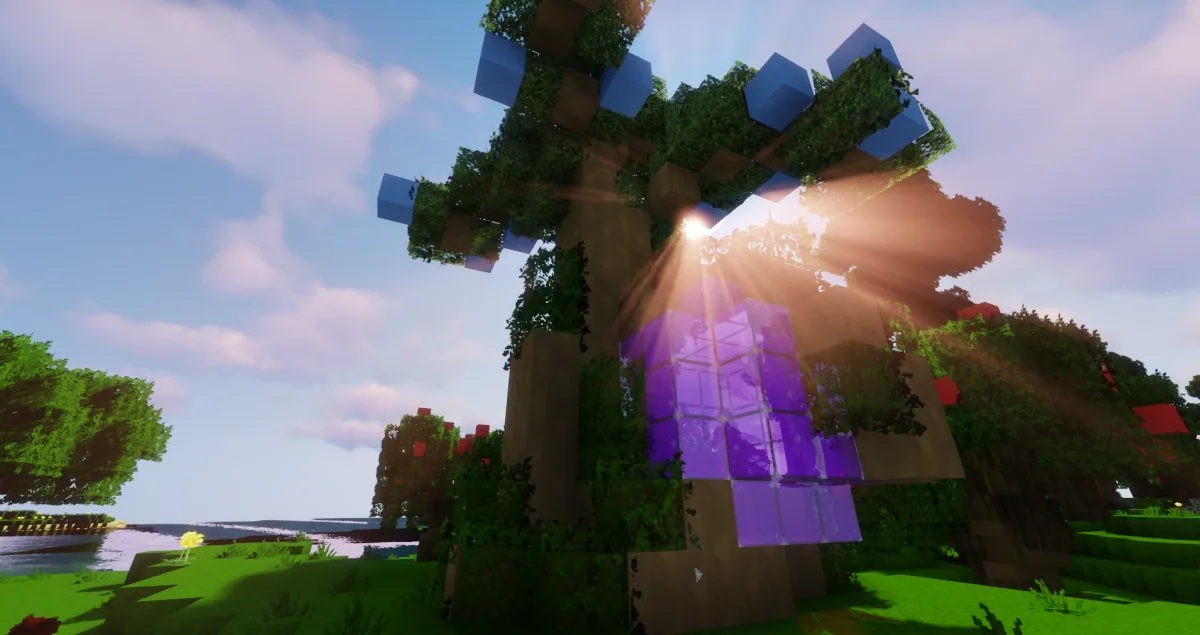 A magic tree, near the top of the ladder